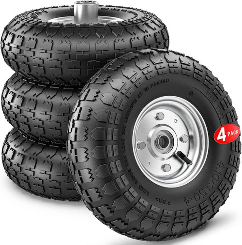 10'' Air Filled Pneumatic Wheelbarrow Tires 4 Pack Z6180
