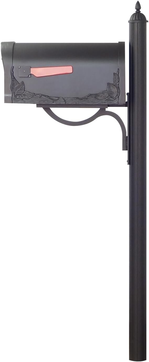 Floral Mailbox with Locking Insert and Mailbox Post E981