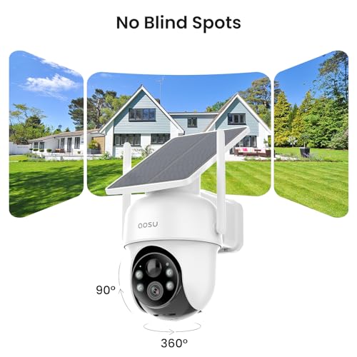 Security Cameras Outdoor Wireless, 4 Cam-Kit, Solar-Powered, 2K Color Night Vision, 5G & 2.4G WiFi M715