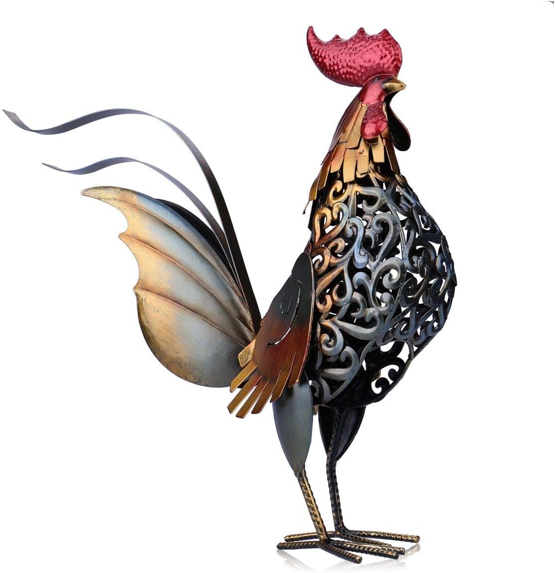 Metal Rooster Kitchen Decor Sculpture R978