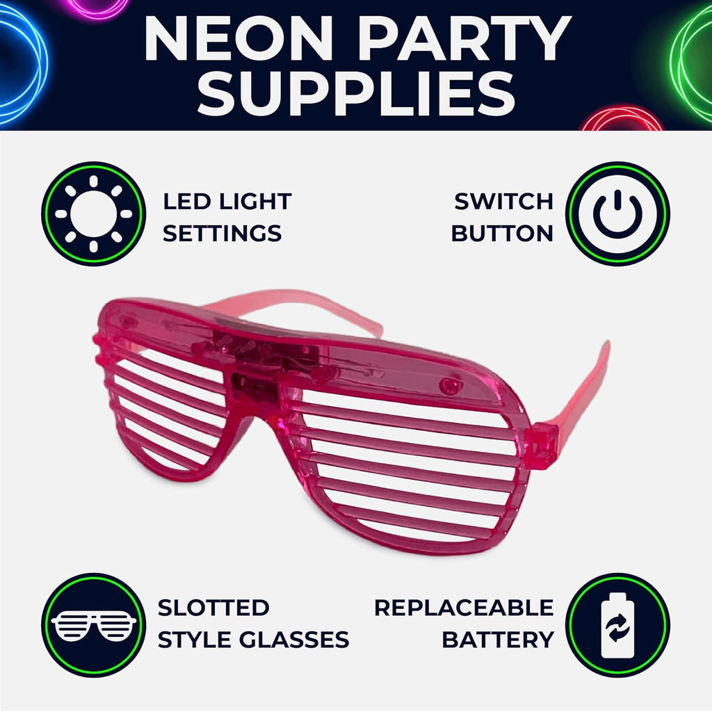 25 Pieces Glow in the Dark LED Glasses B825316