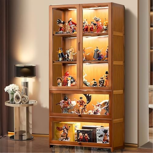 5 Tier Curio Display Cabinet with Acrylic Glass Door B1770