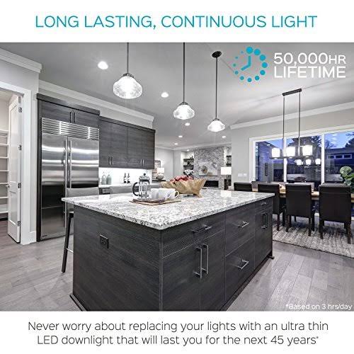 3 inch Ultra Thin LED Recessed Light with Junction Box, 7W, 5000K Dimmable, 450 Lumens N9277