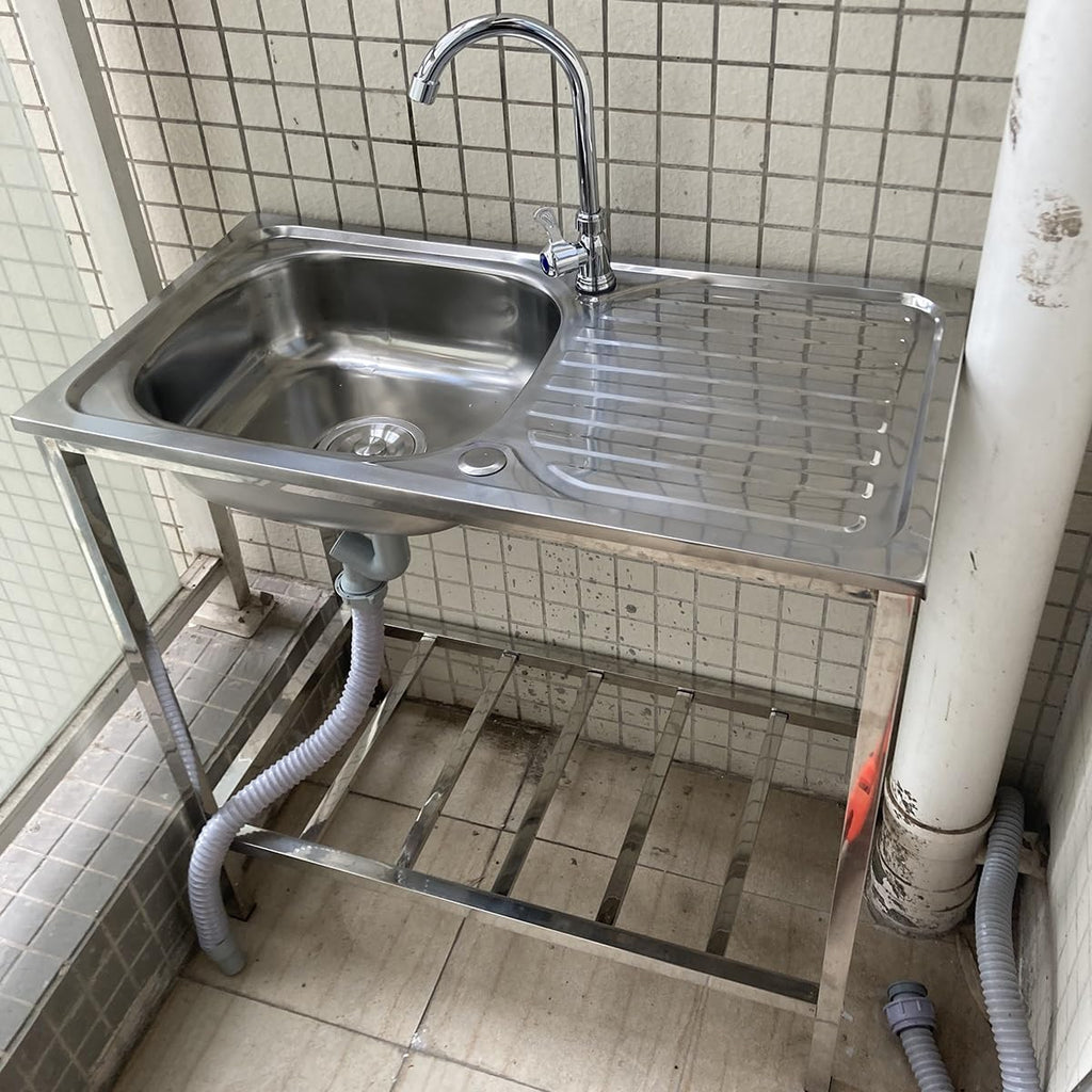 Stainless Steel Utility Sink Set with Faucet Y688230