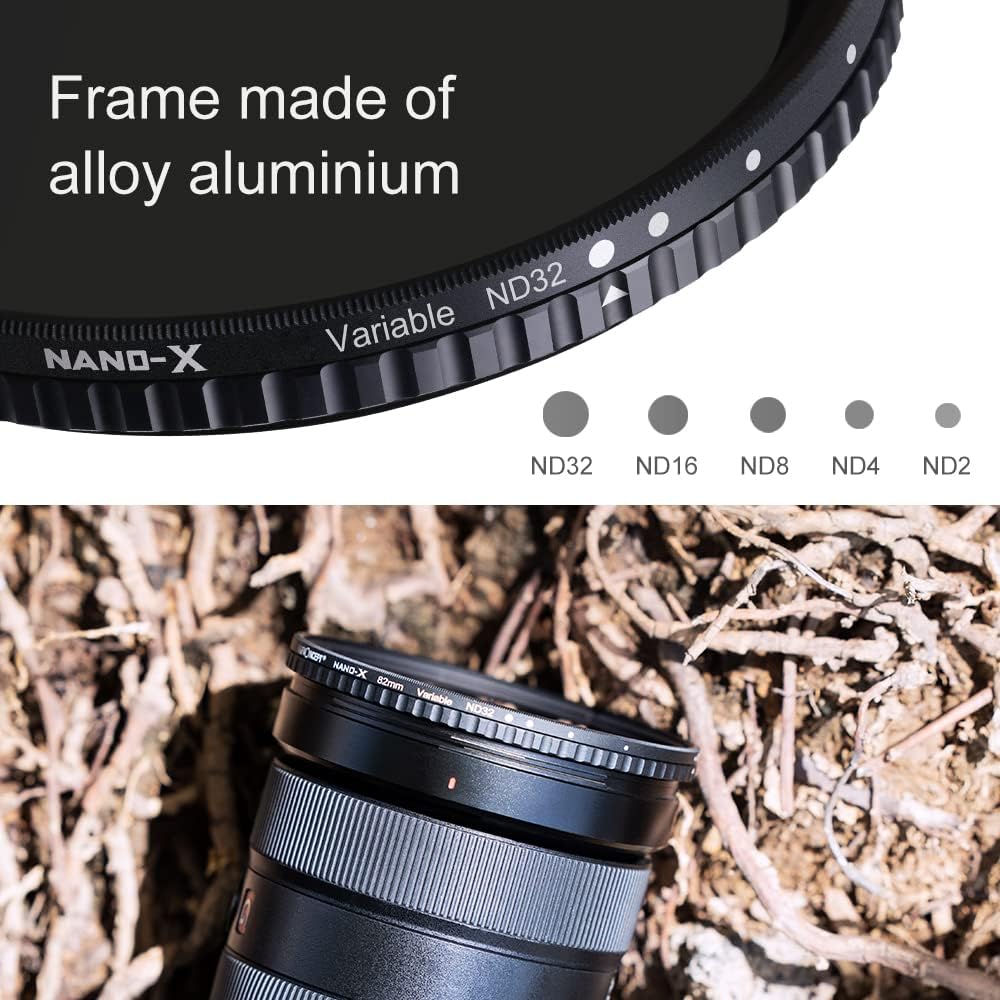 55mm Variable ND Filter ND2-ND32 Camera Lens Filter Pack of 2 N7681