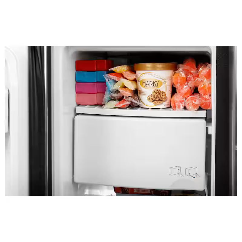 Black 25.3 cu. ft. Side-by-Side Refrigerator Q623