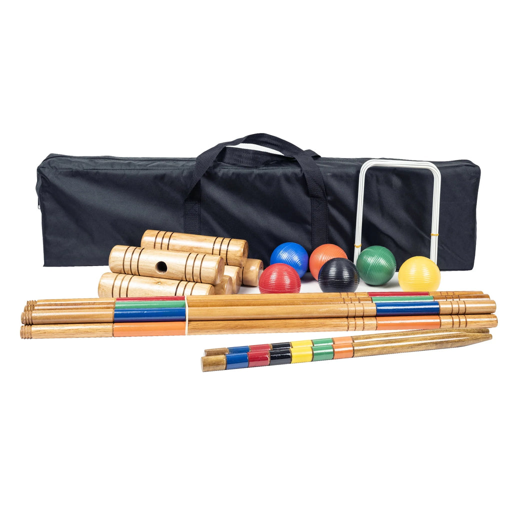 Wood 6 Player Croquet Lawn Game Set S521