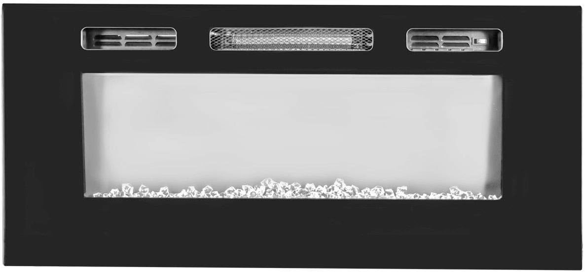 1500W Recessed Electric Fireplace Heater with Remote Control T7502