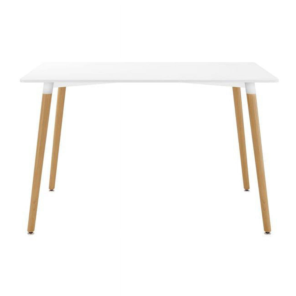 White Rectangular Wood Dining Table L4226