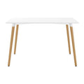 White Rectangular Wood Dining Table L4226