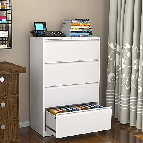 Black 2 Drawer Metal File Cabinet with Lock L624