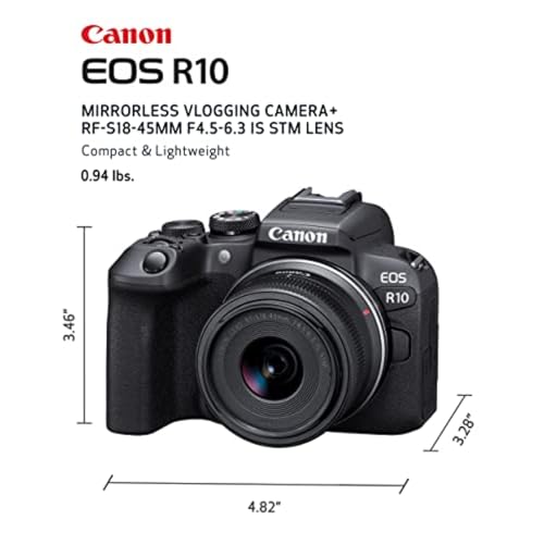 Mirrorless Camera with Lens, Tripod and Microphone, 24.2 Megapixel, 4K Video, Black L532