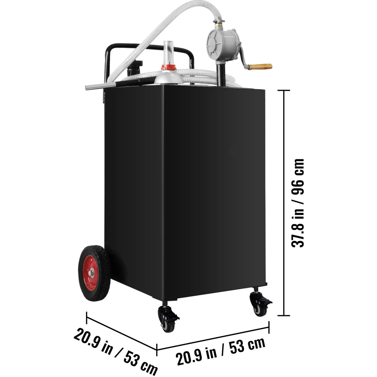 30 Gallon Fuel Caddy with Transfer Pump and 2 Wheels A8539