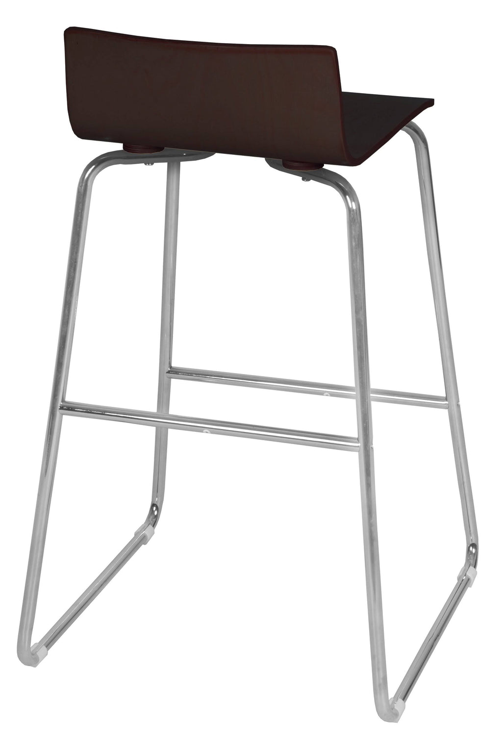Mocha Walnut Chrome High Stool K9285