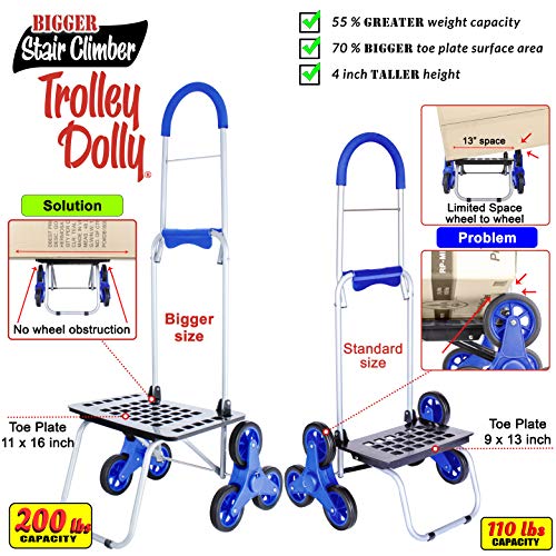 Black Grocery Shopping Foldable Cart with Stair Climber R966