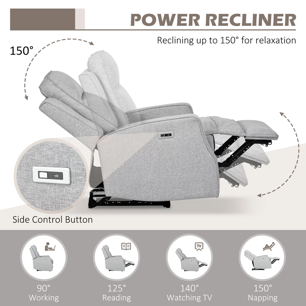 Grey Linen Recliner G365612