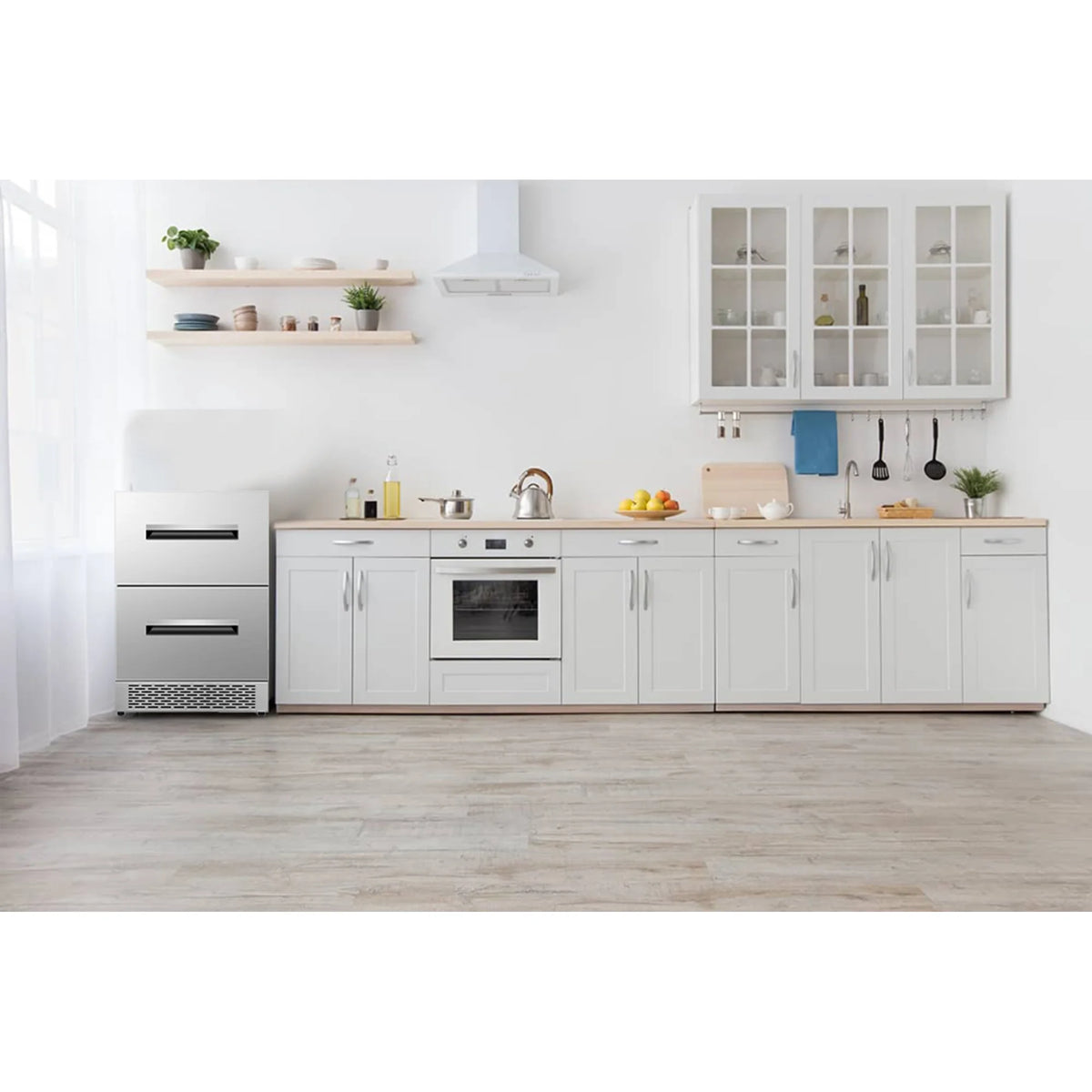 24-In 2 Drawer Convertible Freezer/Refrigerator Stainless P839093