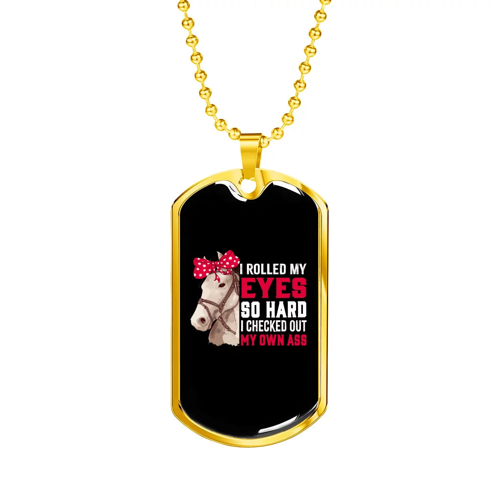 Stainless Steel or 18k Gold Dog Tag Necklace Z47938