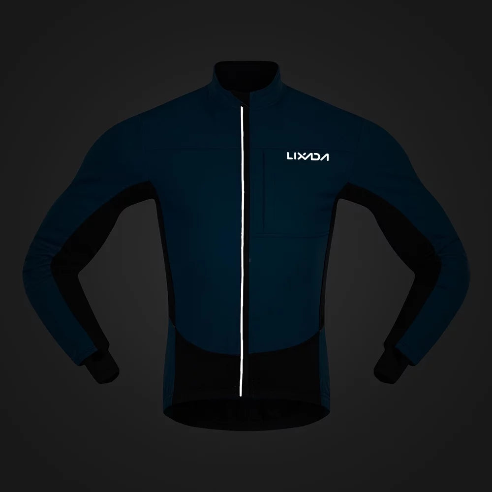 Men's Windproof Cycling Jacket Thermal Polar Fleece A35949