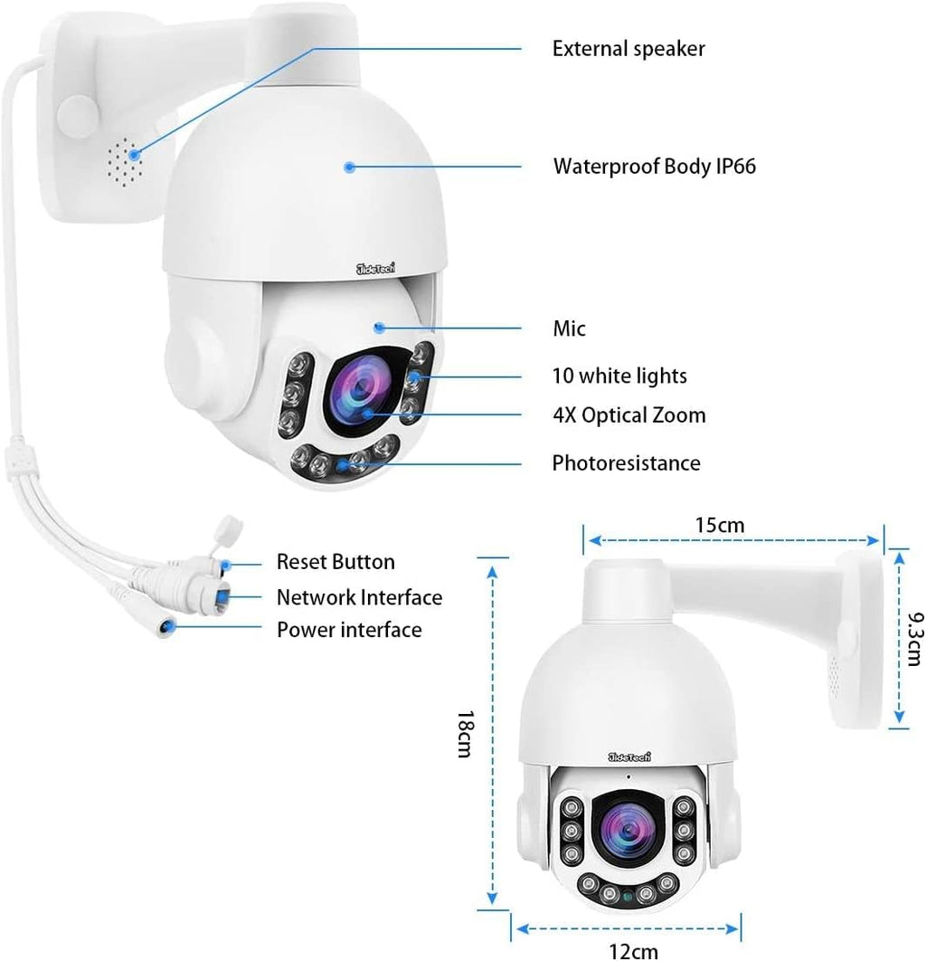 5MP PTZ POE Security Camera with 5X Optical Zoom B1968