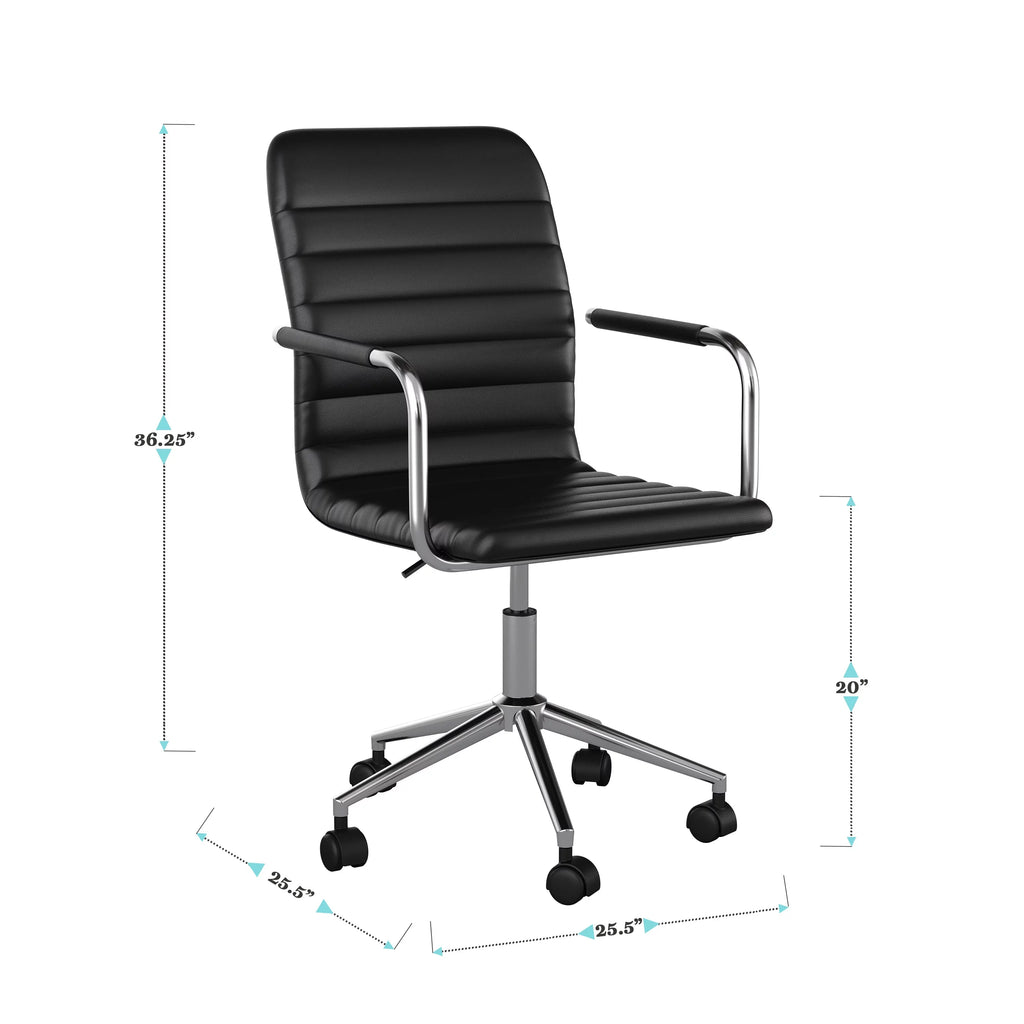 Black Upholstered Office Chair X49181