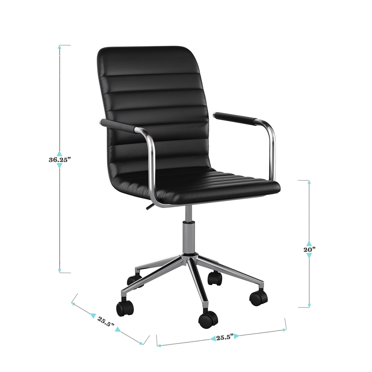 Black Upholstered Office Chair X49181