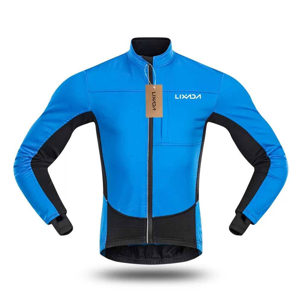 Men's Windproof Cycling Jacket Thermal Polar Fleece A35949