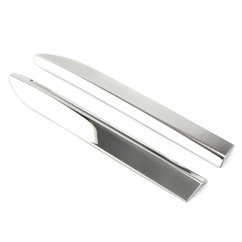 2Pcs Chrome Car Front Bumper Corner Protector Molding Cover Trim C27368