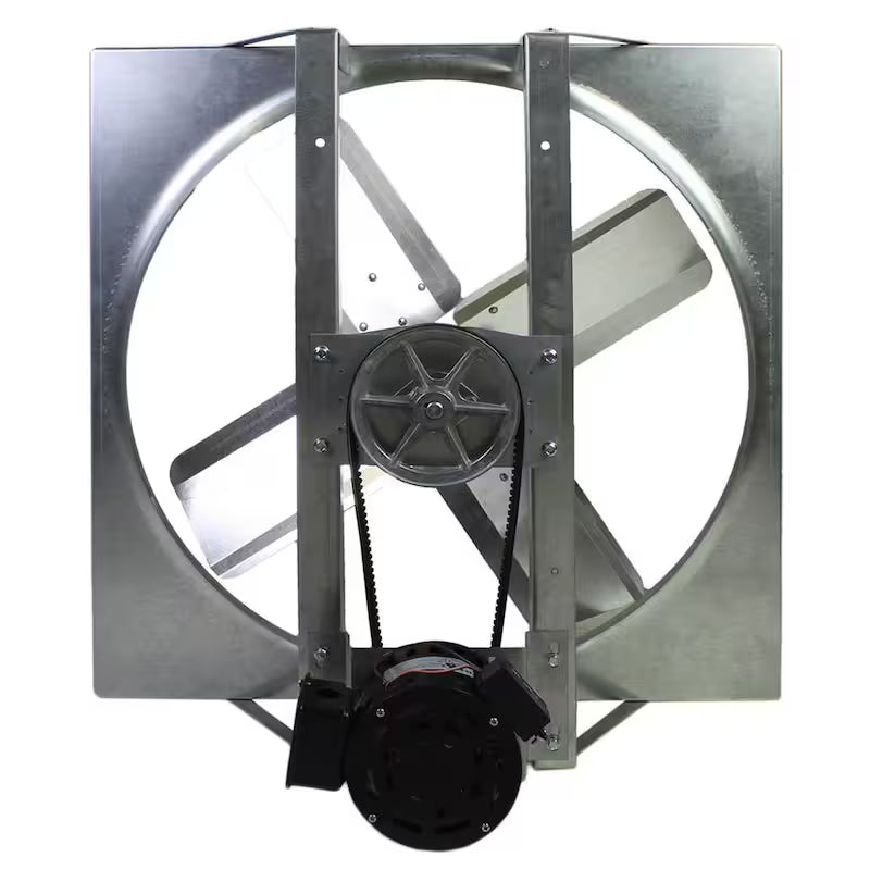 White Galvanized Steel Whole House Fan M6374