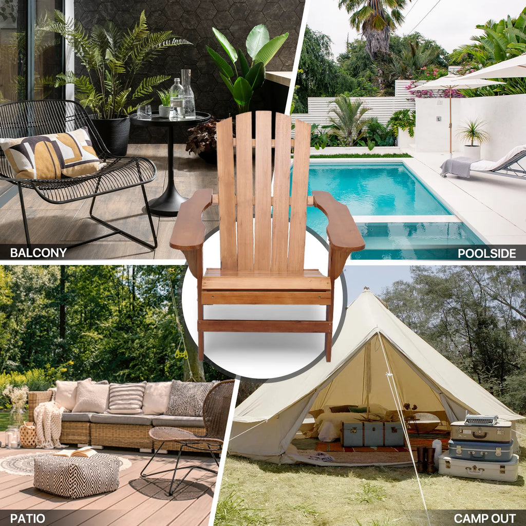 Set of 3 Adirondack Chairs with Side Table T53637