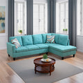 Ocean Green 2 Piece Sectional Sofa Flannelette H35061