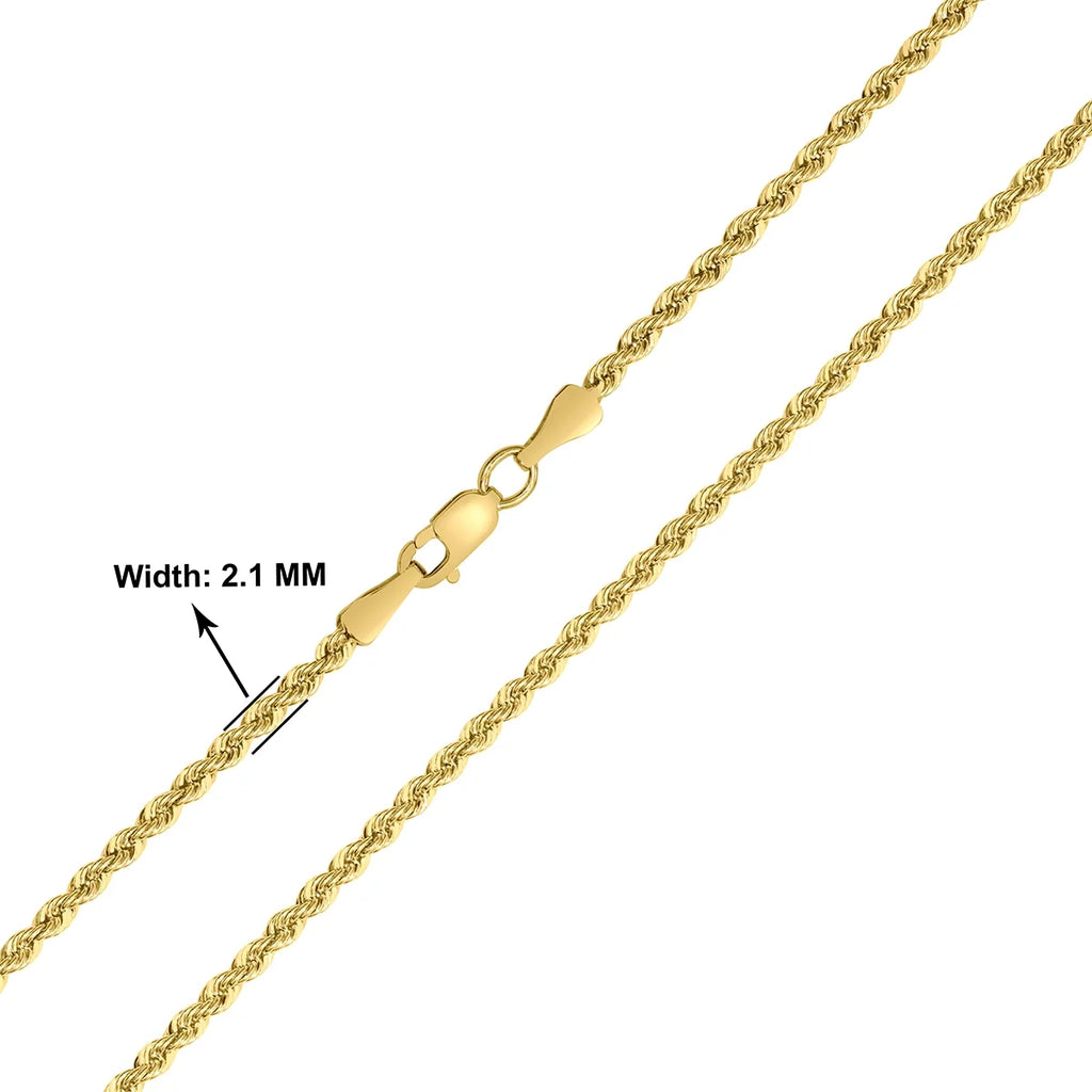 18 Inch 14K Yellow Gold Filled Rope Chain with Lobster Clasp J401534