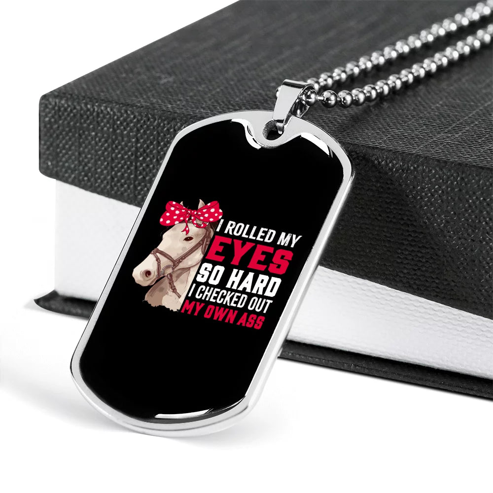 Stainless Steel or 18k Gold Dog Tag Necklace Z47938