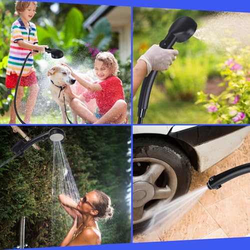 Portable Camping Shower with LED Display, 4 Spray Modes, IPX7 Waterproof D937