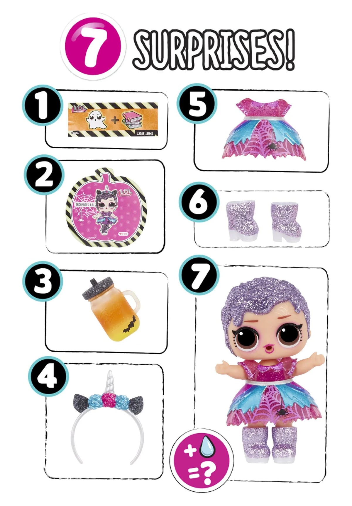 Glow-in-the-Dark Doll with 7 Surprises C662