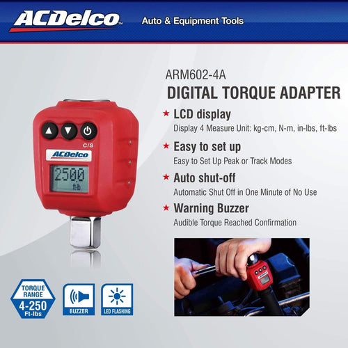 1/2" Heavy Duty Digital Torque Adapter with Buzzer and LED Flash Notification, Pack of 2 M4190