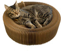 Collapsible Round Cat Scratcher Lounge Bed J144493