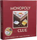 Monopoly and Clue 2-in-1 Deluxe Vintage Edition Board Game M4636
