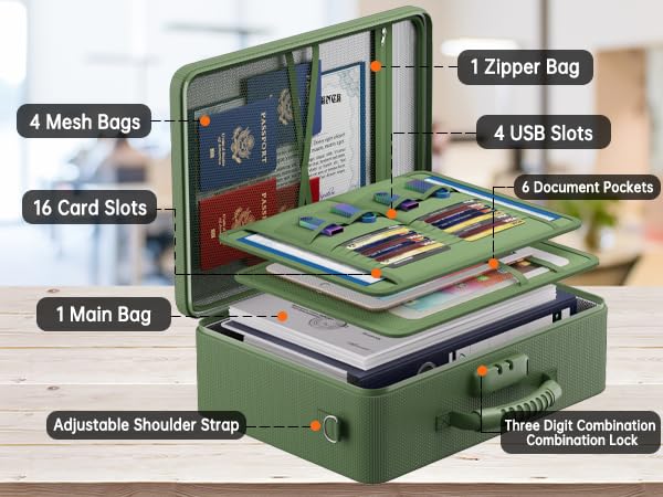 Fireproof Document Bag with Lock G57793