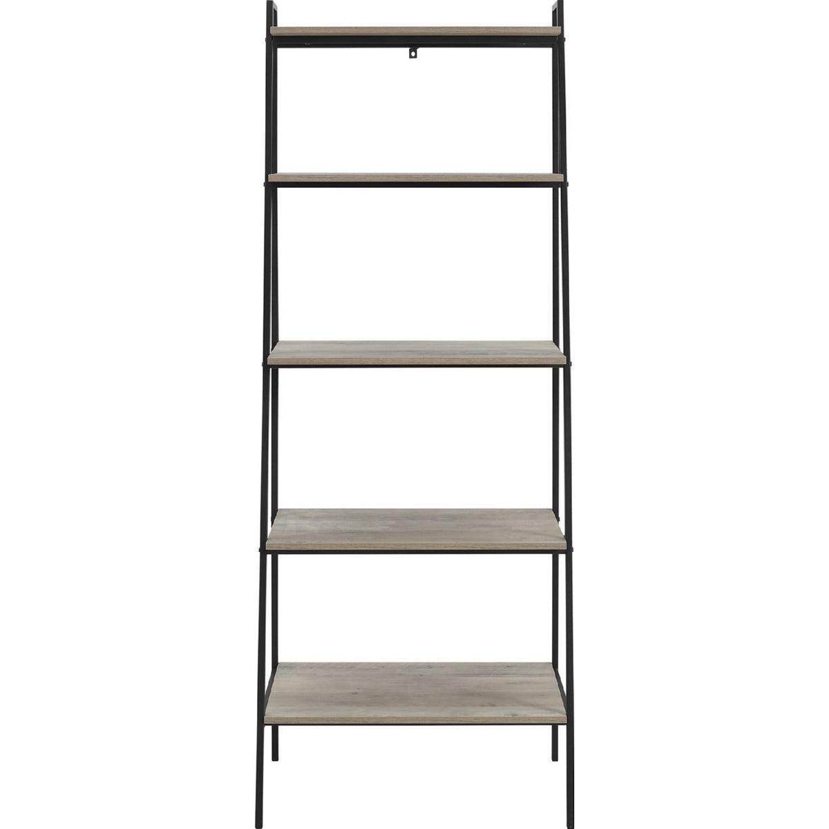 Dark Walnut Industrial Wood Ladder Bookcase H8841