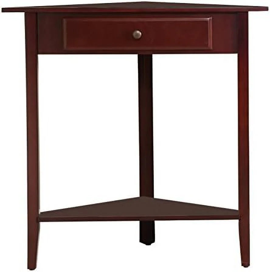 Wood Corner Sofa Accent Table With Drawer D882260