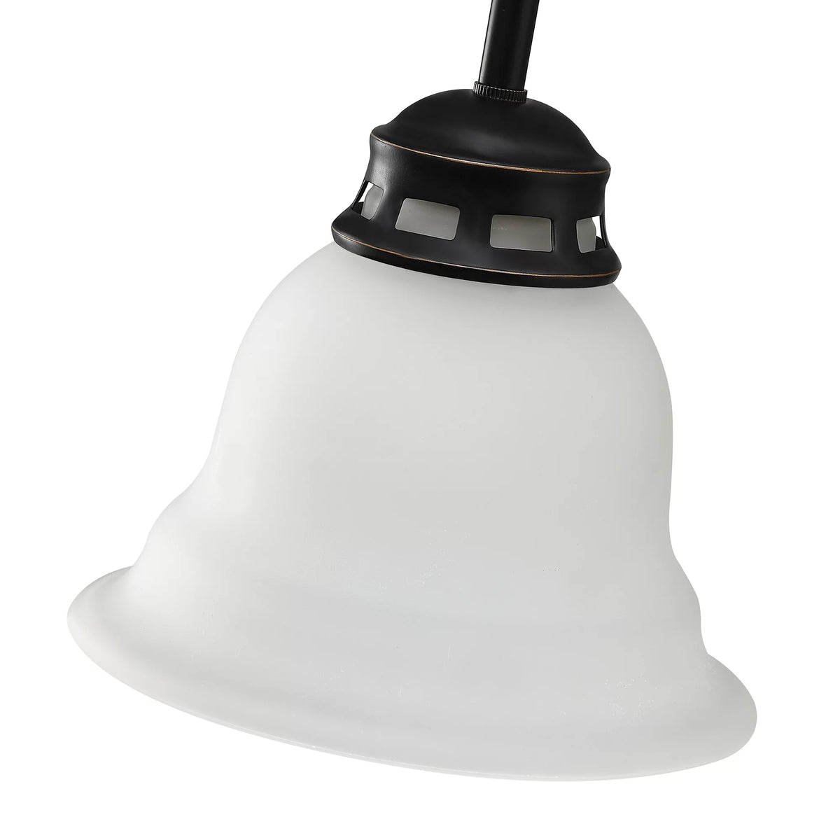 Dark Bronze Mini Pendant Light Fixture with Glass Shade O24306