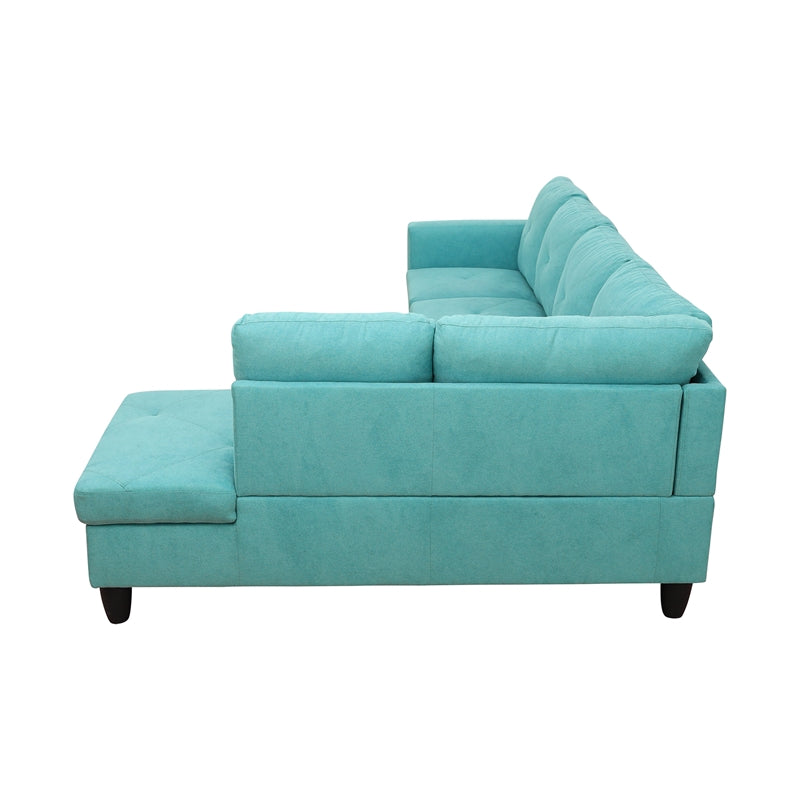 Ocean Green 2 Piece Sectional Sofa Flannelette H35061
