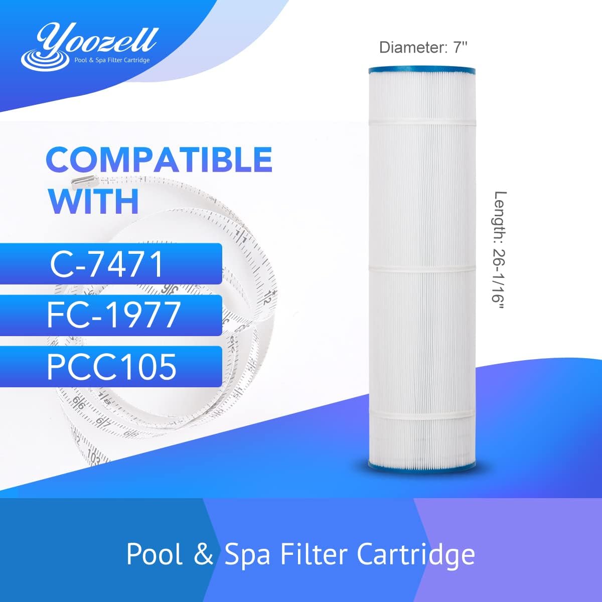 105Sq.ft Swimming Pool Replacement Filter Cartridge 4Pack Q4477
