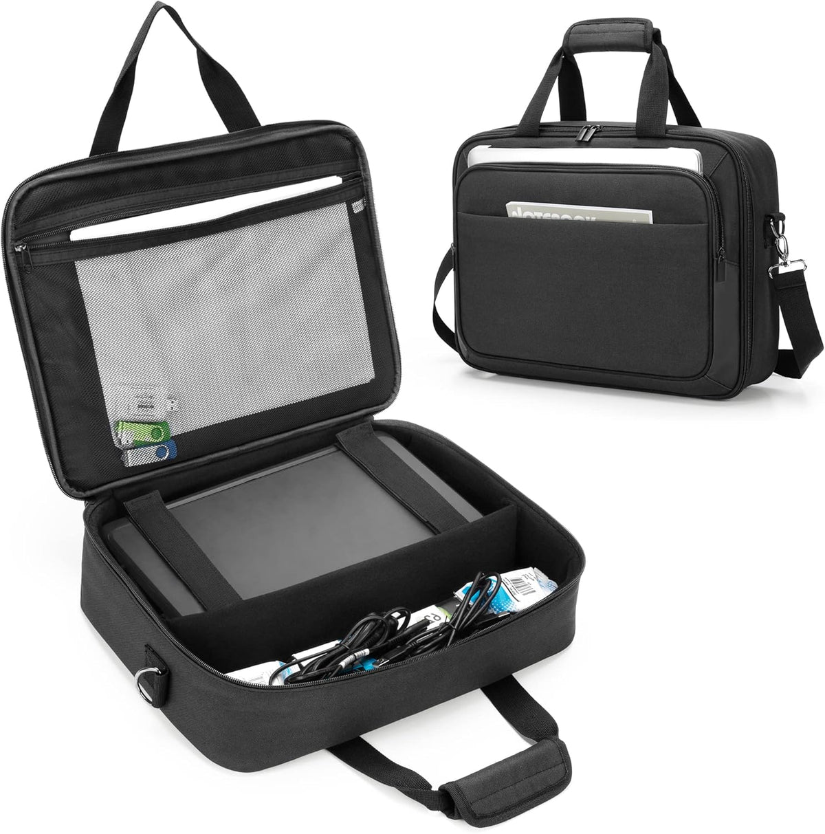 Portable Printer Carrying Case with Laptop Layer X7017