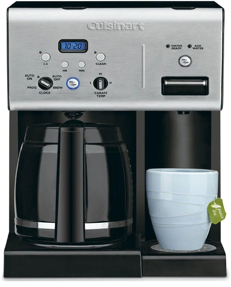 12-Cup Programmable Coffeemaker with Hot Water System, Black Stainless J509782