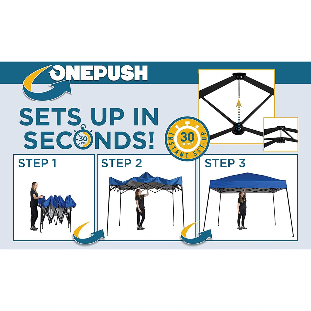 Blue 10 x 10 Feet Pop Up Canopy Tent D129218