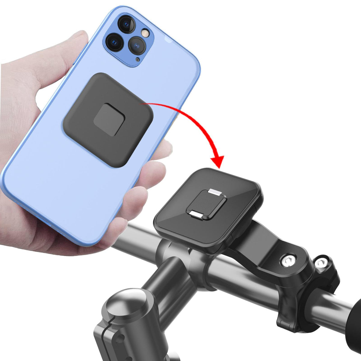 Motorbike Bike Phone Mount Stand with Dual-Stage Lock J290942
