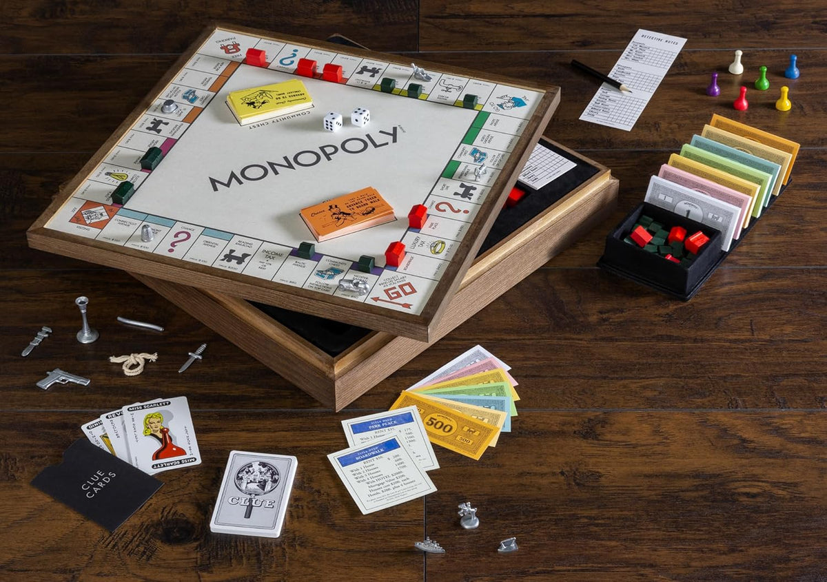 Monopoly and Clue 2-in-1 Deluxe Vintage Edition Board Game M4636