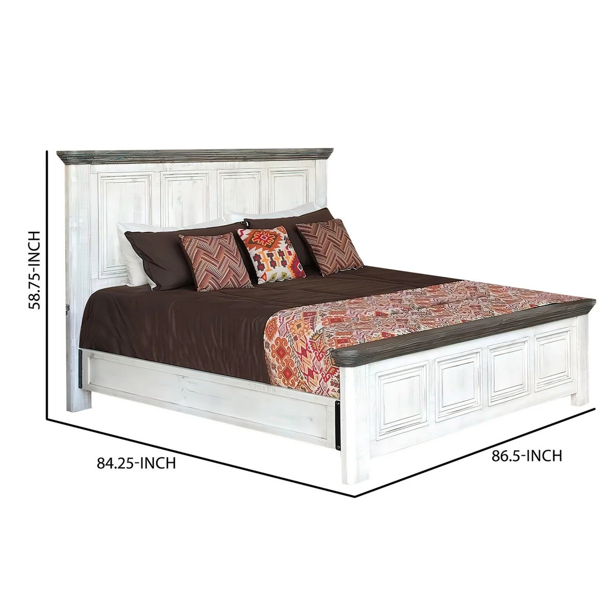 King Size Bed with Headboard and Footboard O588704